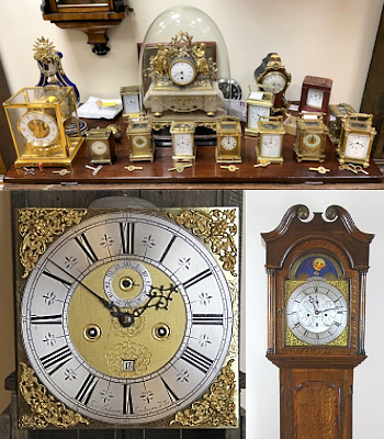 The Chimes, antique clock shop, Derbyshire. UK
